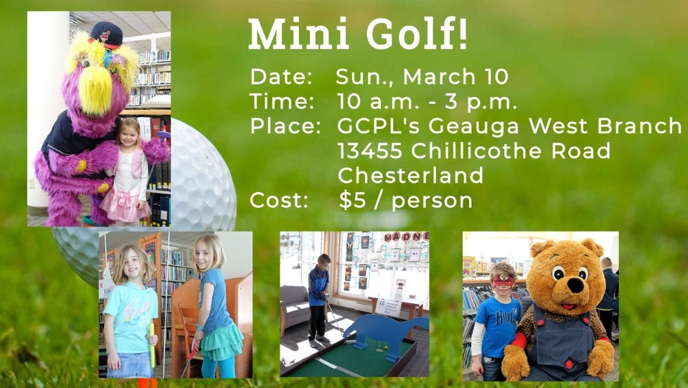Mini Golf At Geauga County Public Library S Geauga West Branch